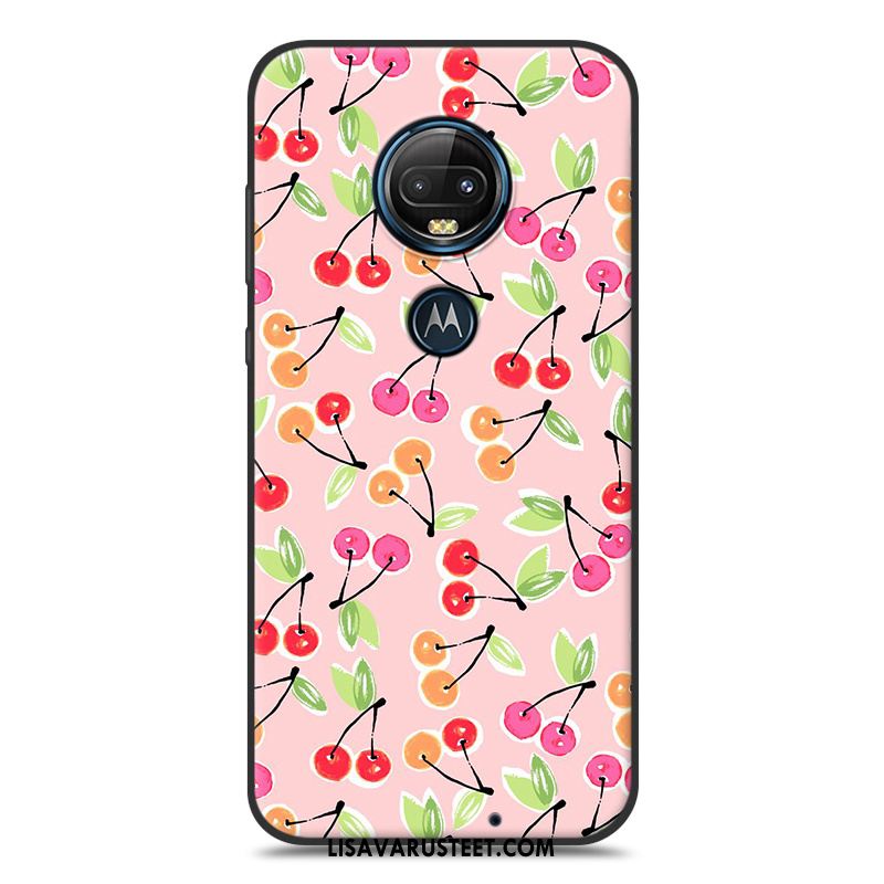 Moto G7 Kuoret Kotelo Silikoni Maalaus Musta Pehmeä Neste Myynti
