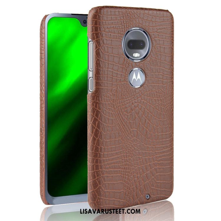 Moto G7 Kuoret Kukkakuvio Suojaus Nahka Kova Kuori Osta