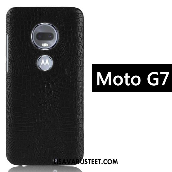 Moto G7 Kuoret Murtumaton Krokotiili Punainen Kukkakuvio Kuori Halvat