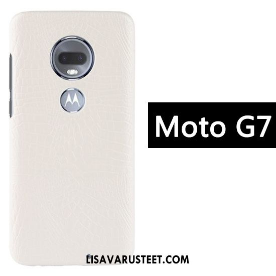 Moto G7 Kuoret Murtumaton Krokotiili Punainen Kukkakuvio Kuori Halvat