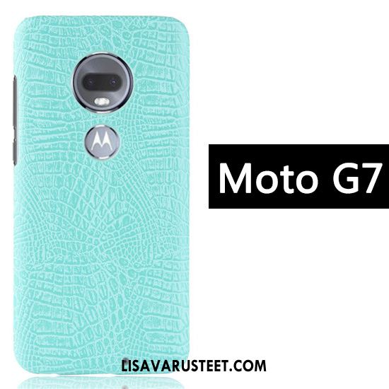 Moto G7 Kuoret Murtumaton Krokotiili Punainen Kukkakuvio Kuori Halvat