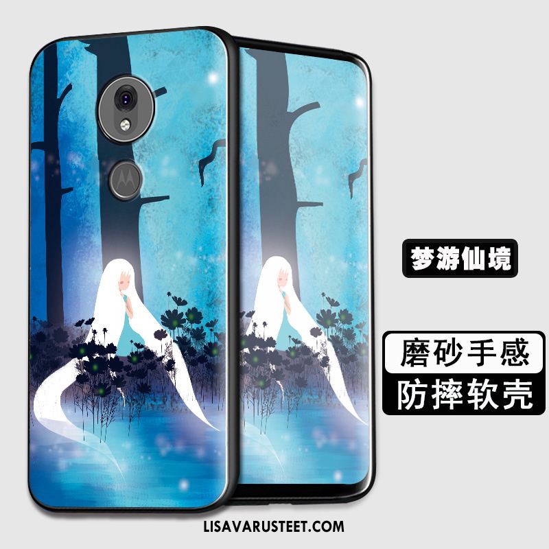 Moto G7 Play Kuoret Kotelo Murtumaton Kuori Silikoni Vihreä Verkossa