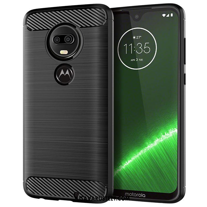 Moto G7 Plus Kuoret Johdin Sininen Silikoni Murtumaton Pehmeä Neste Myynti