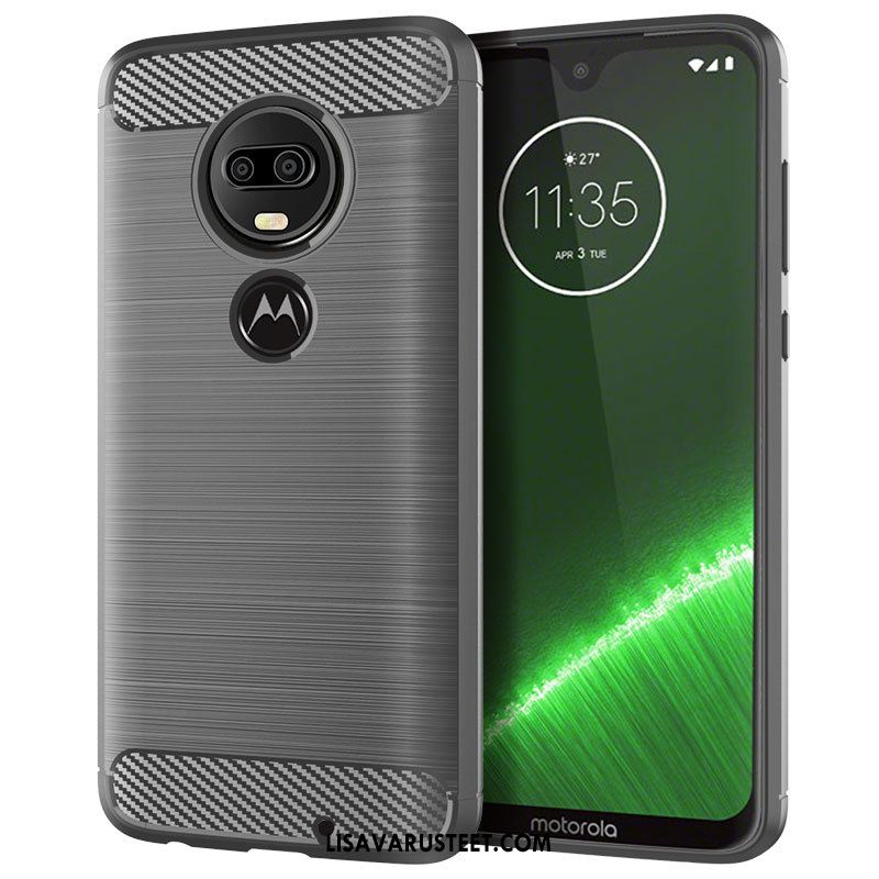 Moto G7 Plus Kuoret Johdin Sininen Silikoni Murtumaton Pehmeä Neste Myynti