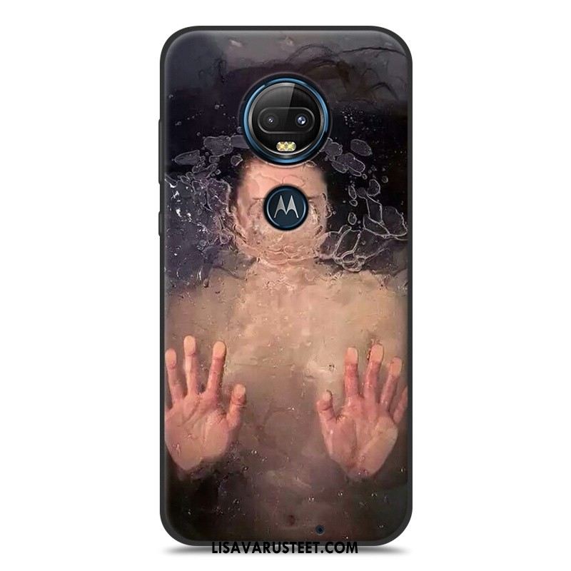 Moto G7 Plus Kuoret Kotelo Kuori Pesty Suede Maalaus Suojaus Halpa