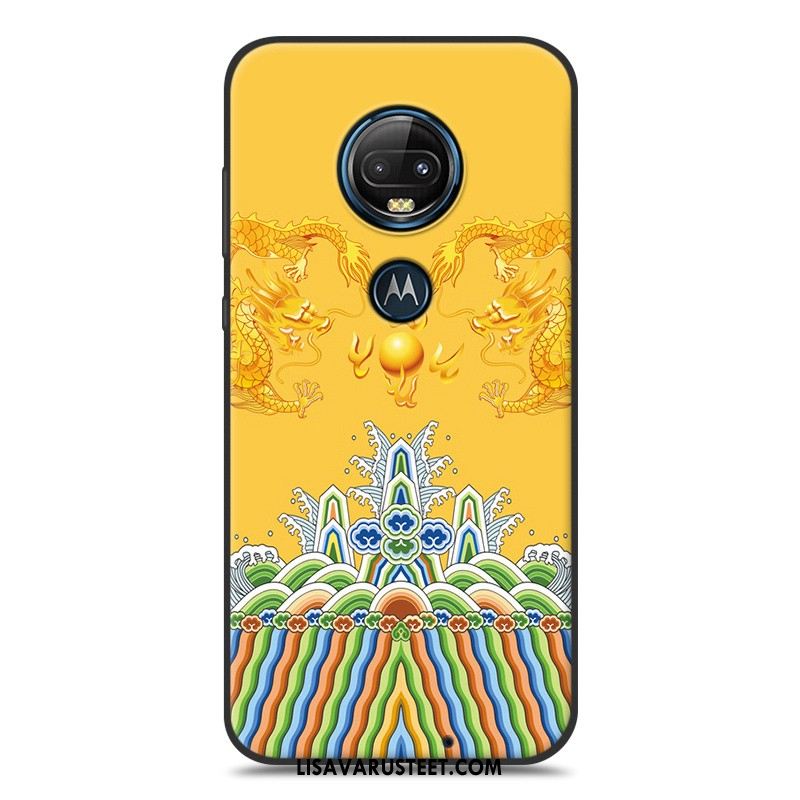 Moto G7 Plus Kuoret Kotelo Kuori Pesty Suede Maalaus Suojaus Halpa