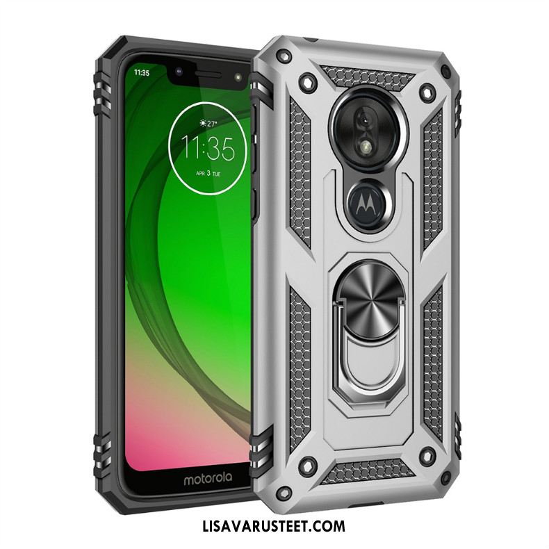 Moto G7 Power Kuoret Auto Kotelo Suojaus Magneettinen Kolme Puolustusta Halpa