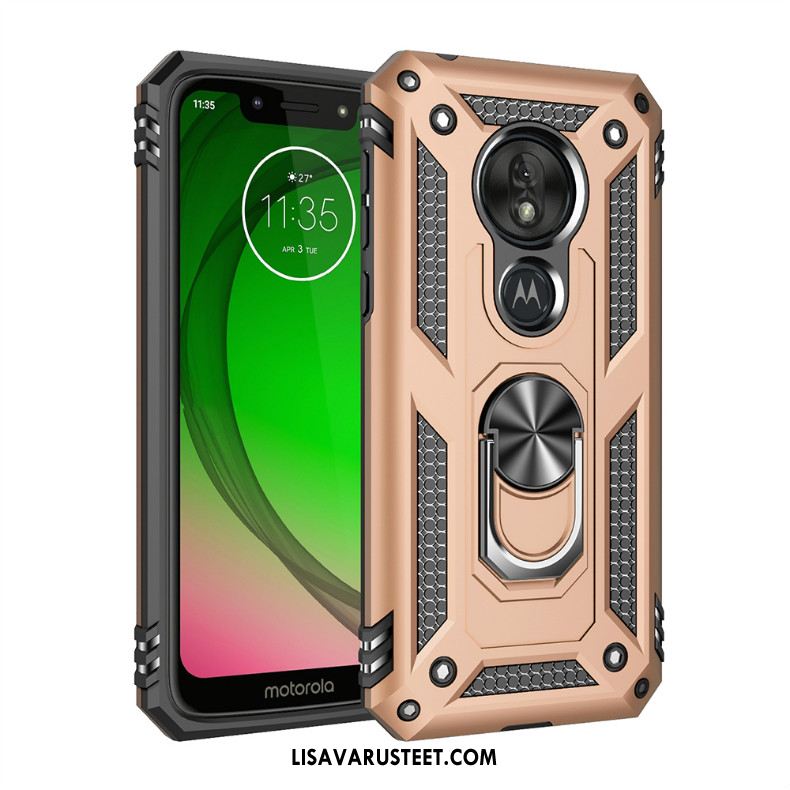 Moto G7 Power Kuoret Auto Kotelo Suojaus Magneettinen Kolme Puolustusta Halpa