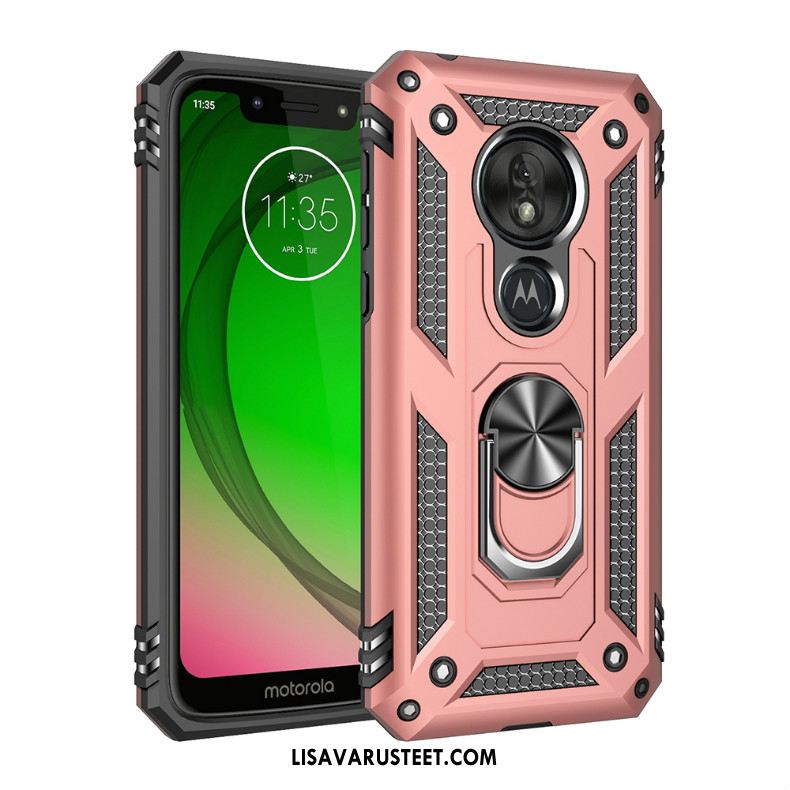 Moto G7 Power Kuoret Auto Kotelo Suojaus Magneettinen Kolme Puolustusta Halpa