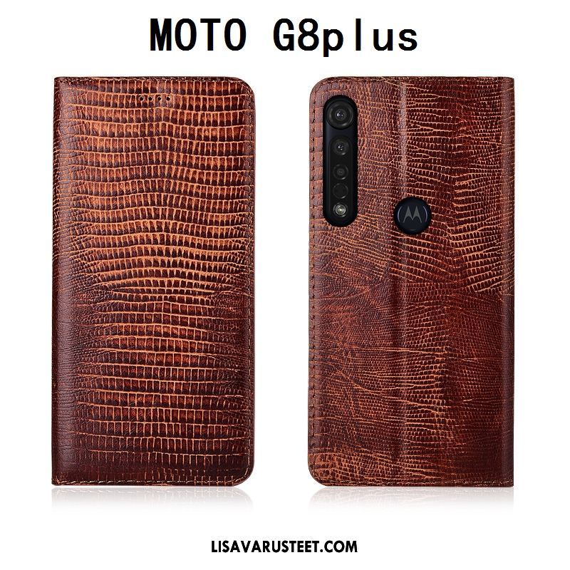 Moto G8 Plus Kuoret All Inclusive Silikoni Murtumaton Aito Nahka Kuori Osta