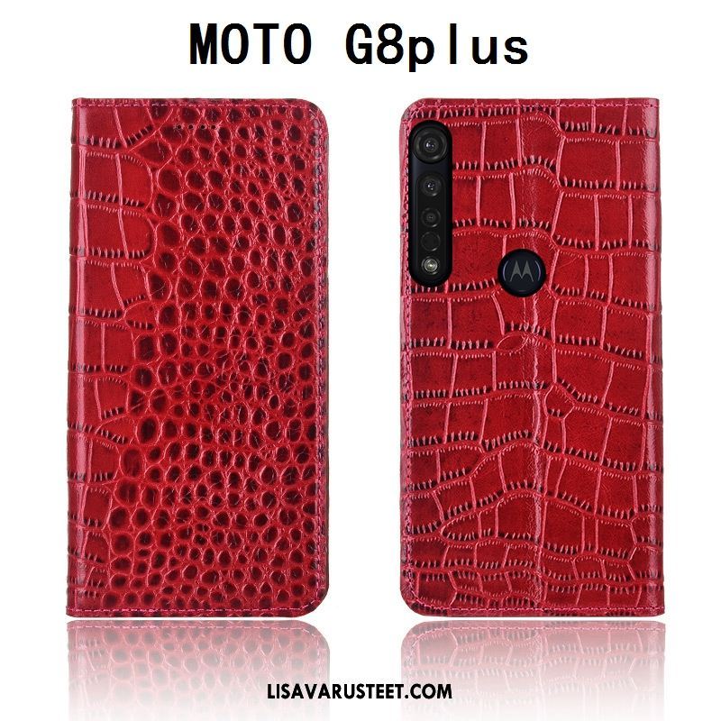 Moto G8 Plus Kuoret Silikoni Aito Nahka Puhelimen Kuori Nahkakotelo Halpa