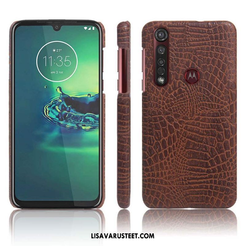 Moto G8 Plus Kuoret Suojaus Valo Ultra Nahka Kuori Halpa