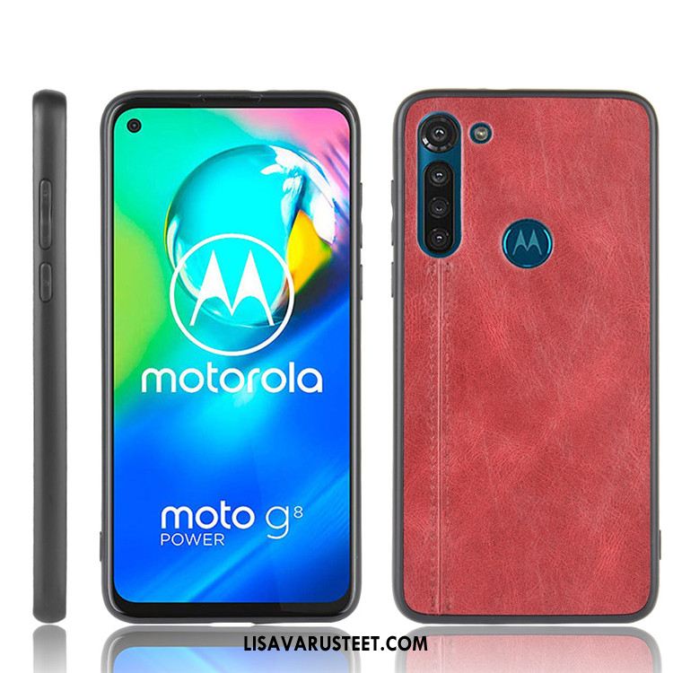 Moto G8 Power Kuoret Nahka Murtumaton Tide-brändi Puhelimen Musta Verkossa