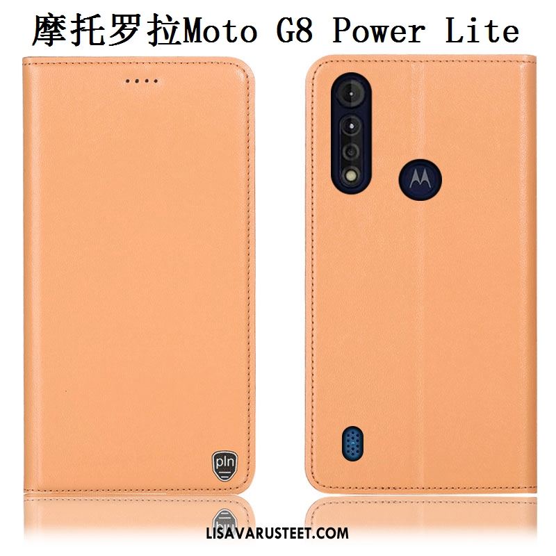 Moto G8 Power Lite Kuoret Kotelo Puhelimen Keltainen Kukkakuvio Murtumaton Verkossa