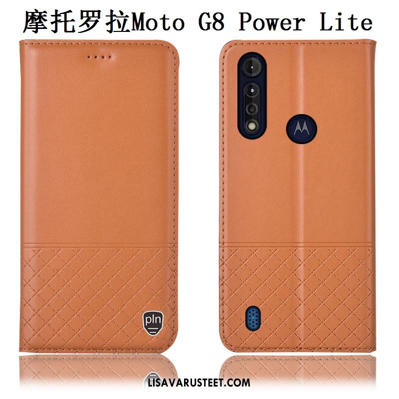 Moto G8 Power Lite Kuoret Murtumaton Kuori All Inclusive Aito Nahka Puhelimen Myynti