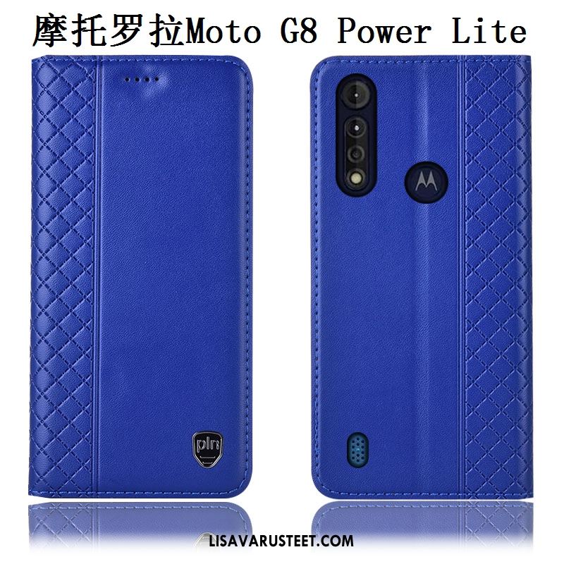 Moto G8 Power Lite Kuoret Murtumaton Suojaus Puhelimen All Inclusive Aito Nahka Kuori Osta