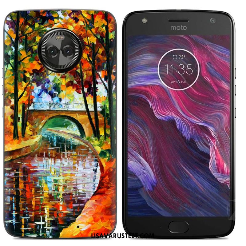 Moto X4 Kuoret Kuori Keltainen Silikonikuori Sarjakuva Kotelo Verkossa