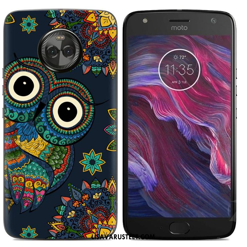 Moto X4 Kuoret Kuori Keltainen Silikonikuori Sarjakuva Kotelo Verkossa