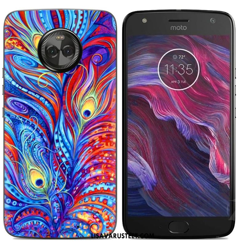 Moto X4 Kuoret Kuori Keltainen Silikonikuori Sarjakuva Kotelo Verkossa