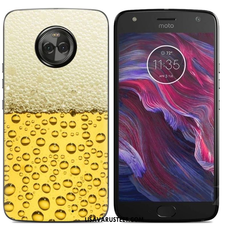 Moto X4 Kuoret Kuori Keltainen Silikonikuori Sarjakuva Kotelo Verkossa