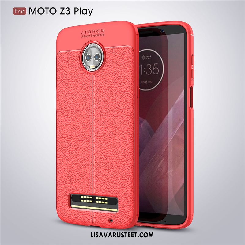 Moto Z3 Play Kuoret Silikoni All Inclusive Kukkakuvio Suojaus Kuori Myynti