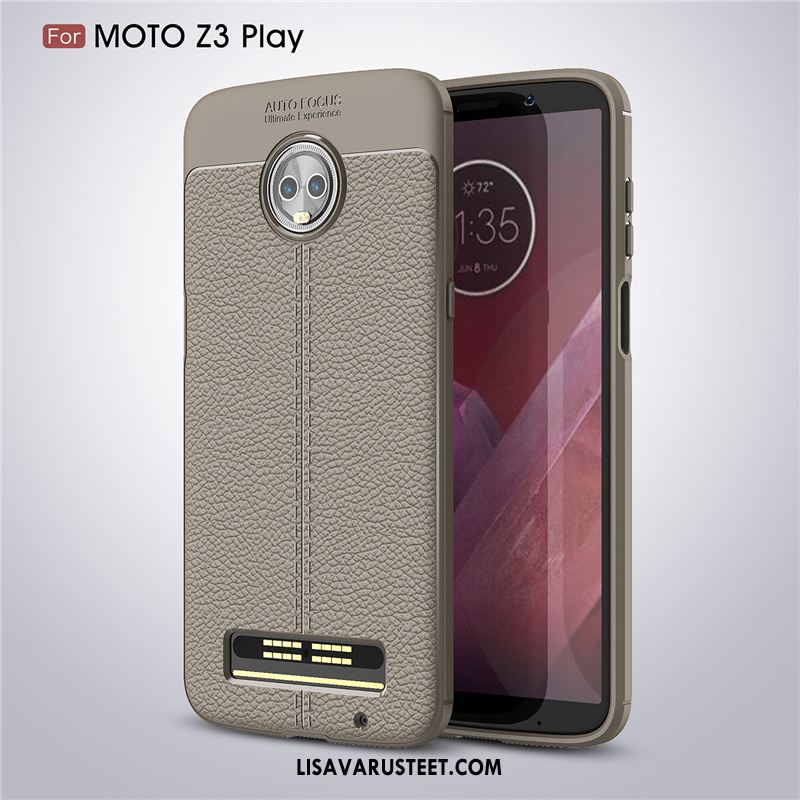 Moto Z3 Play Kuoret Silikoni All Inclusive Kukkakuvio Suojaus Kuori Myynti