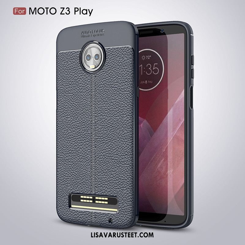 Moto Z3 Play Kuoret Yksinkertainen Nahka Pehmeä Neste Murtumaton Kuori Osta