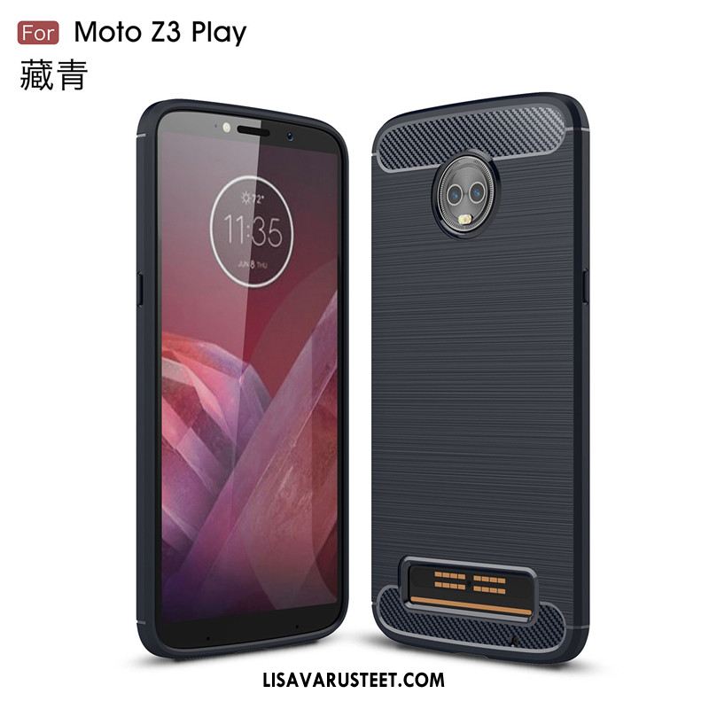 Moto Z3 Play Kuoret Yksinkertainen Nahka Pehmeä Neste Murtumaton Kuori Osta