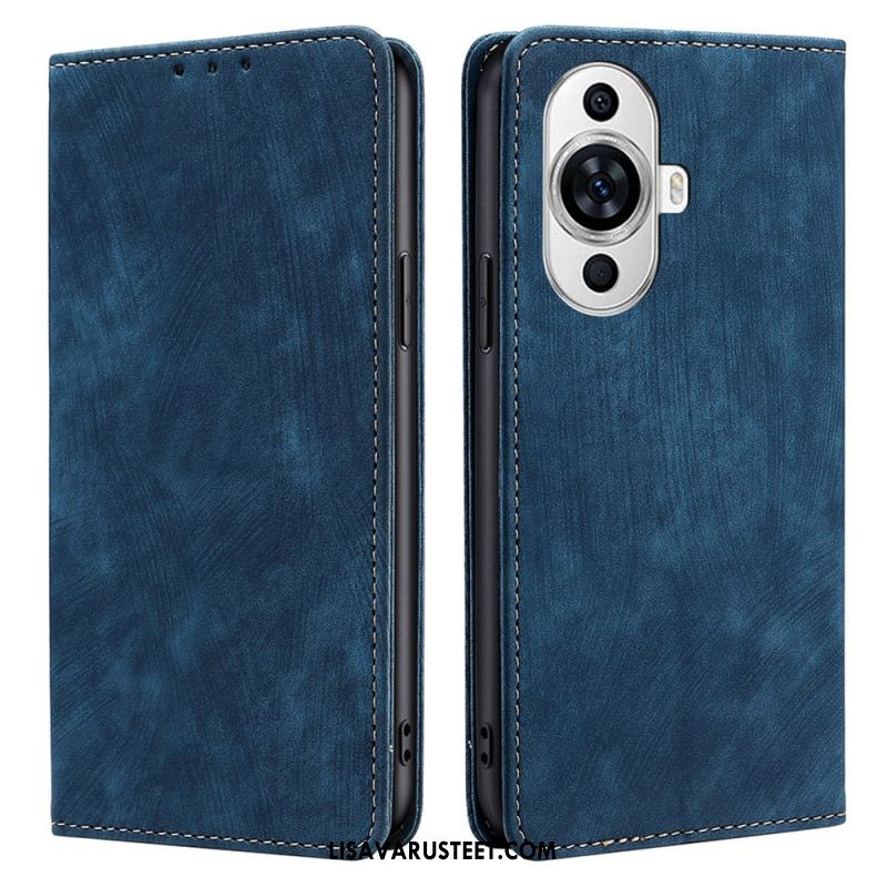 Nahkakotelo Huawei Nova 12s Mokkanahkaefekti