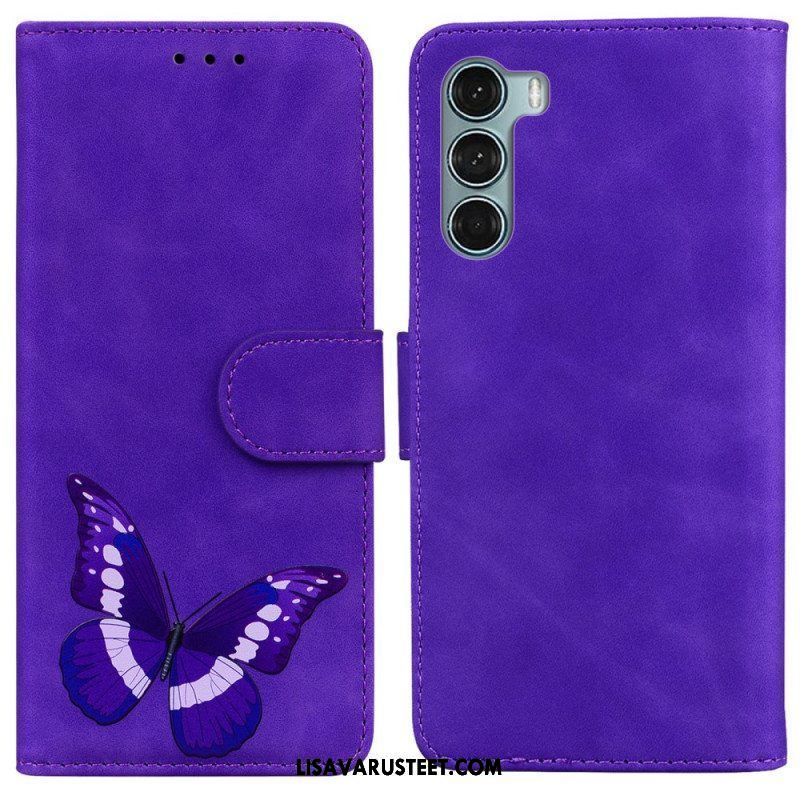 Nahkakotelo Moto G200 5G Skin Touch Butterfly