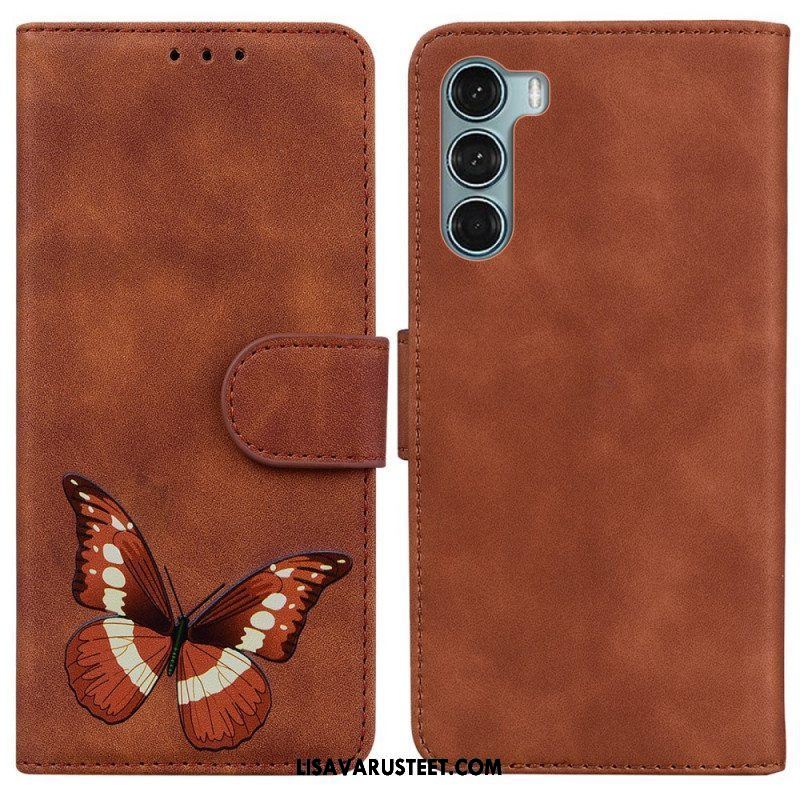 Nahkakotelo Moto G200 5G Skin Touch Butterfly