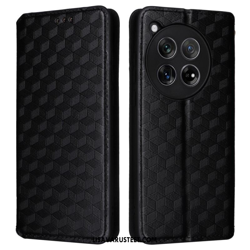 Nahkakotelo Oneplus 12r Puhelinkuoret Timanttikuvio