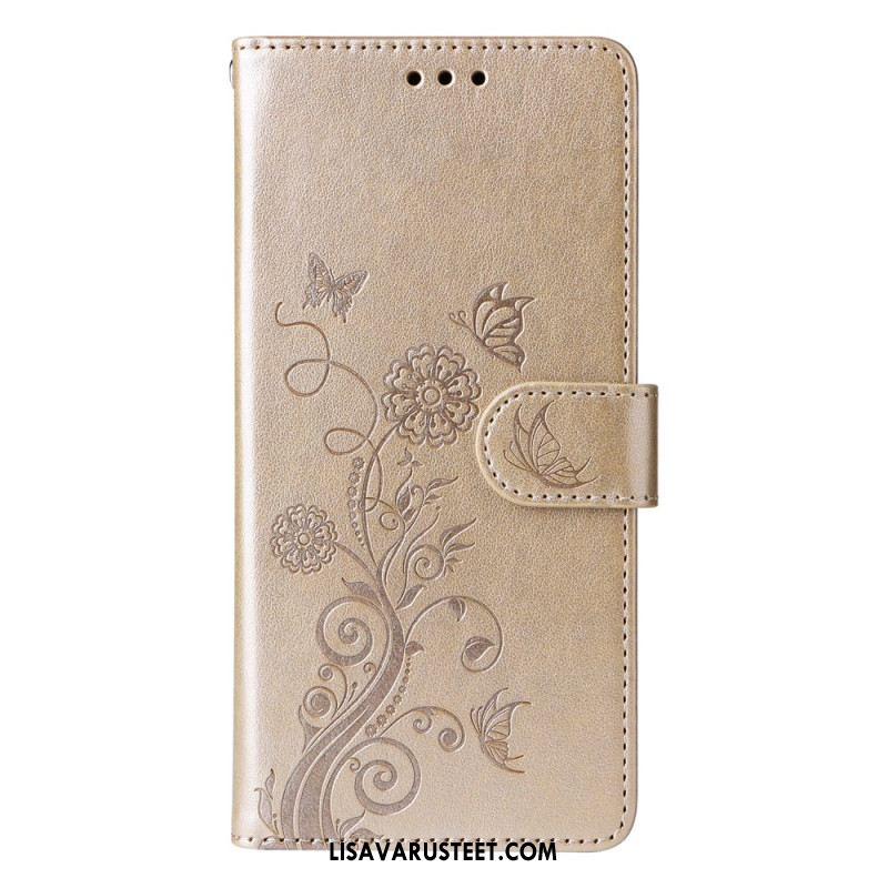 Nahkakotelo Oneplus 13r Kukat