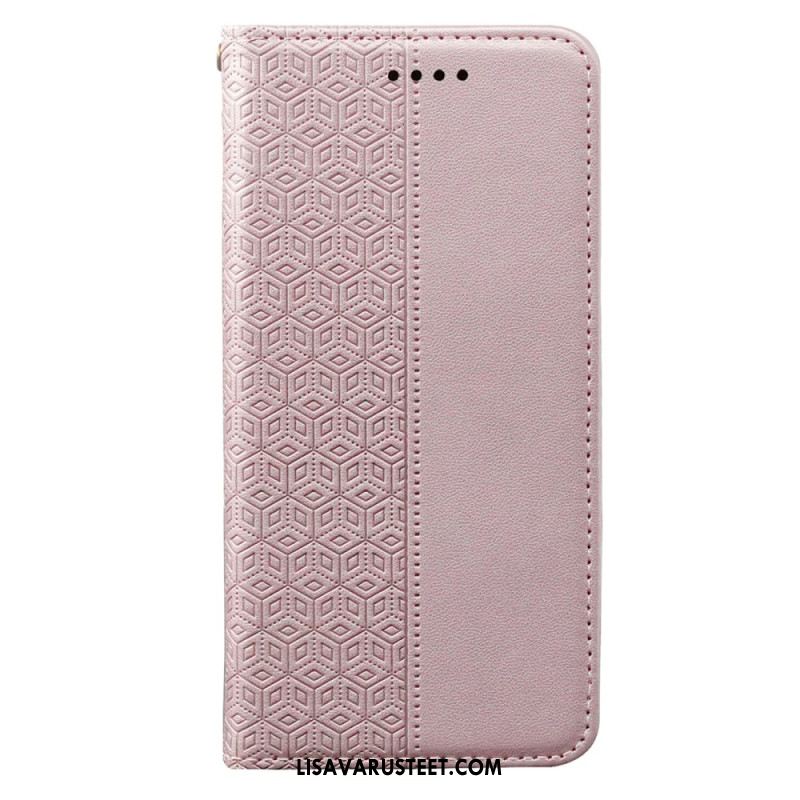 Nahkakotelo Oneplus 13r Ruutukuvioinen Hihnalompakko Suojakuori