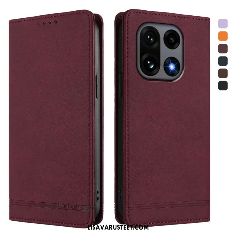 Nahkakotelo Oneplus 15 Ensiluokkainen Rfid-muotoilu Suojakuori