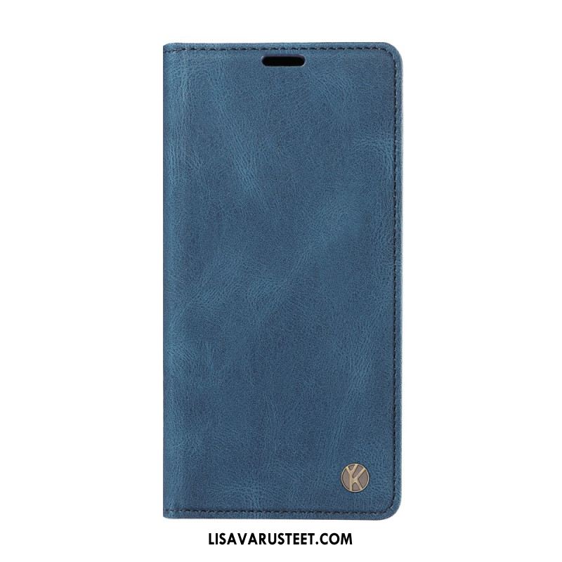 Nahkakotelo Oneplus 15 Yikatu Mokkanahkaefekti Suojakuori