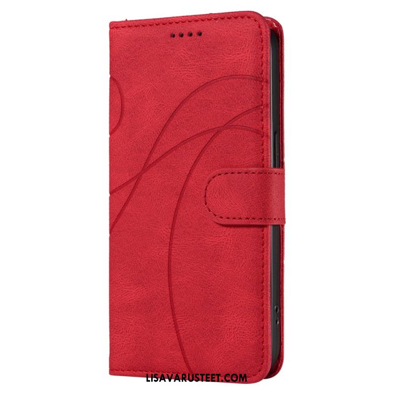 Nahkakotelo Oneplus Nord 4 Aaltoileva Viiva