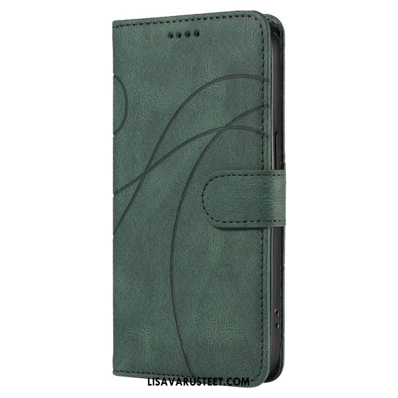 Nahkakotelo Oneplus Nord 4 Aaltoileva Viiva