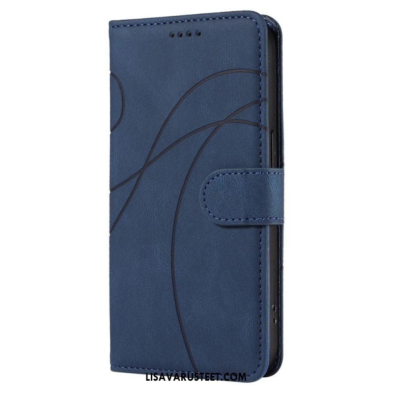 Nahkakotelo Oneplus Nord 4 Aaltoileva Viiva