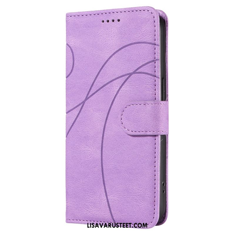 Nahkakotelo Oneplus Nord 4 Aaltoileva Viiva