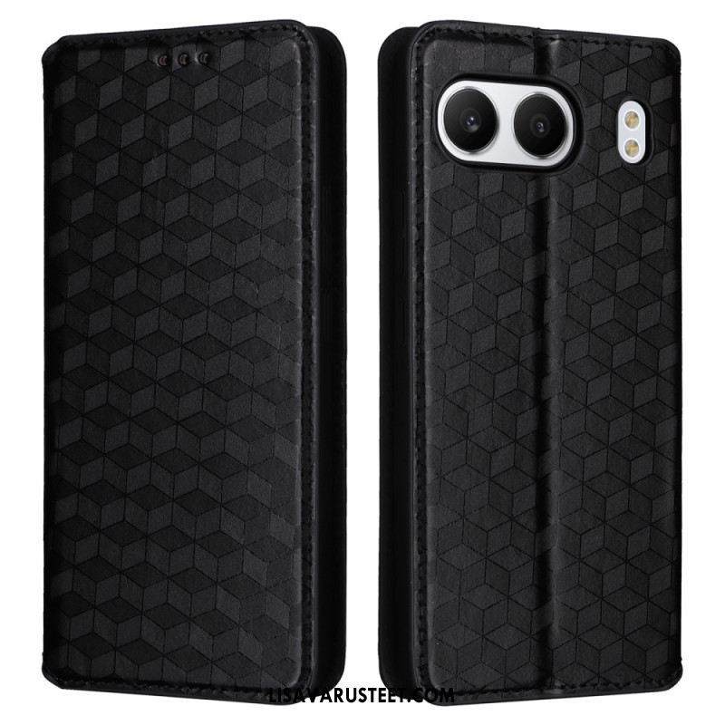 Nahkakotelo Oneplus Nord 4 Timanttikuvioinen