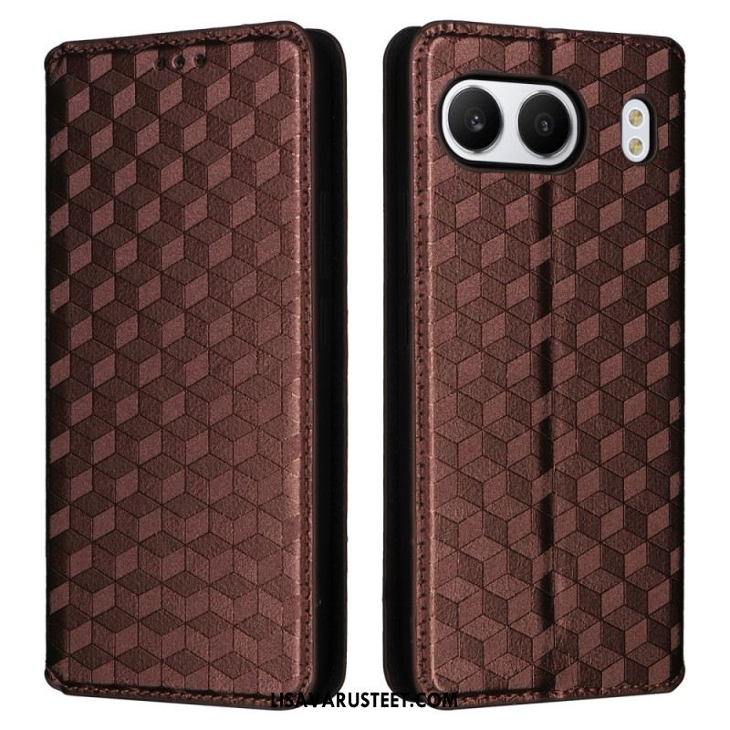 Nahkakotelo Oneplus Nord 4 Timanttikuvioinen