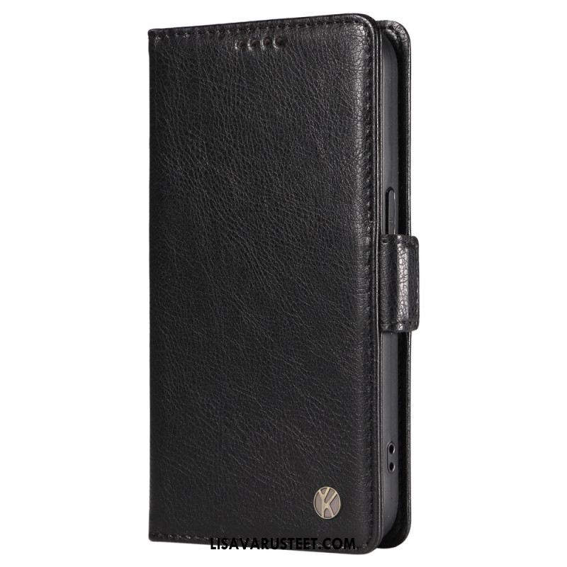 Nahkakotelo Oneplus Nord 4 Yikatu Litsikuvioinen Tekonahka