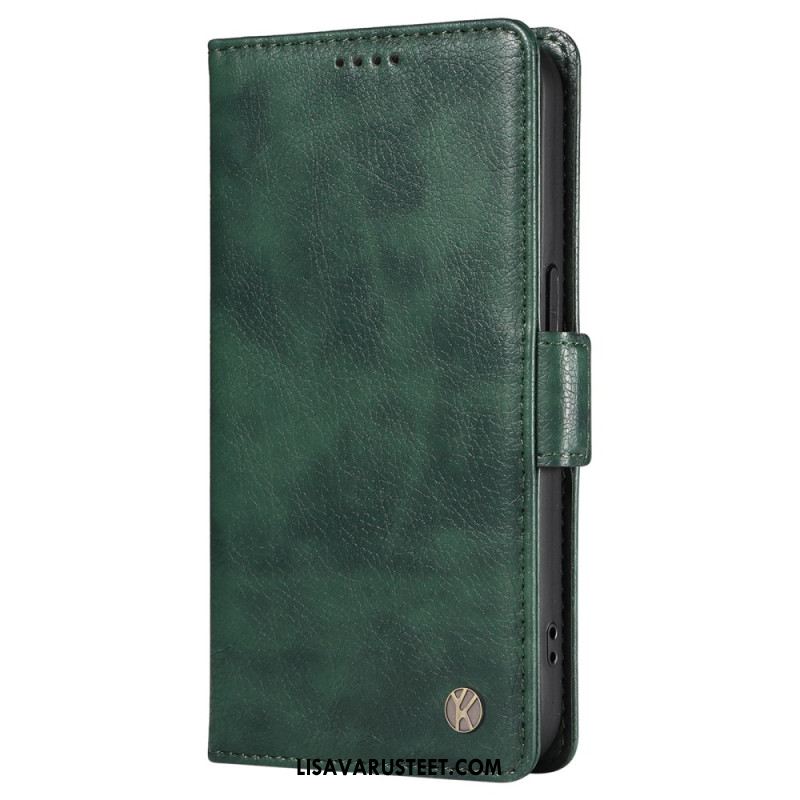 Nahkakotelo Oneplus Nord 4 Yikatu Litsikuvioinen Tekonahka