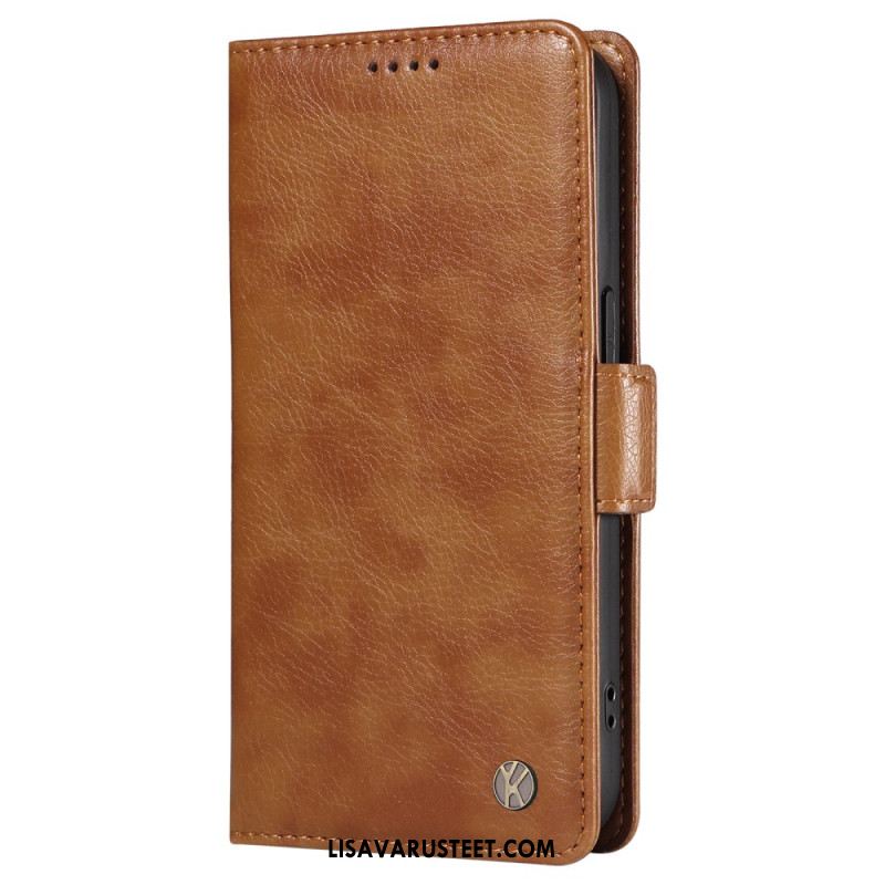 Nahkakotelo Oneplus Nord 4 Yikatu Litsikuvioinen Tekonahka