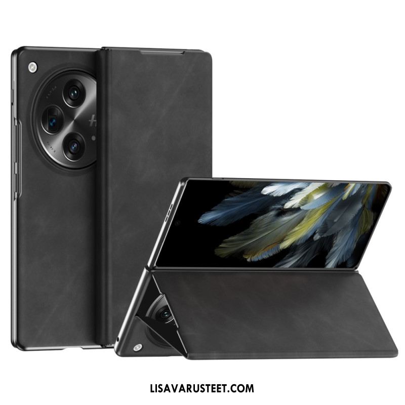 Nahkakotelo Oppo Find N3 Klassinen Nappanahka