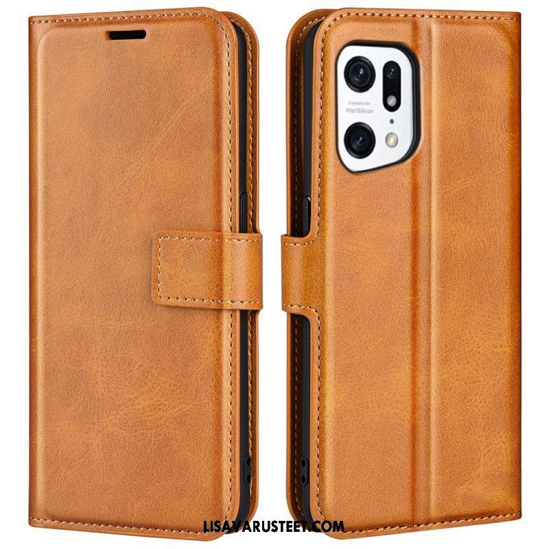 Nahkakotelo Oppo Find X5 Ohut Extreme Leather -efekti