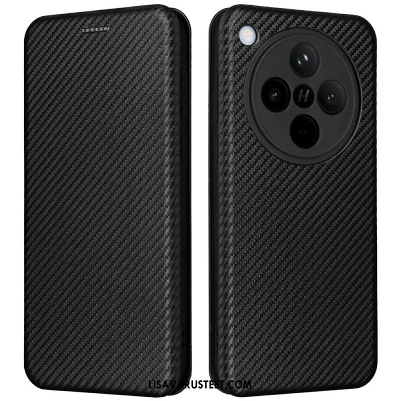 Nahkakotelo Oppo Find X8 Hiilikuitu