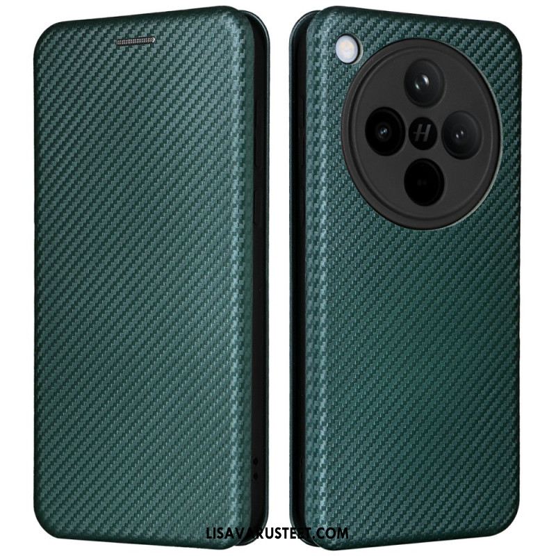 Nahkakotelo Oppo Find X8 Hiilikuitu