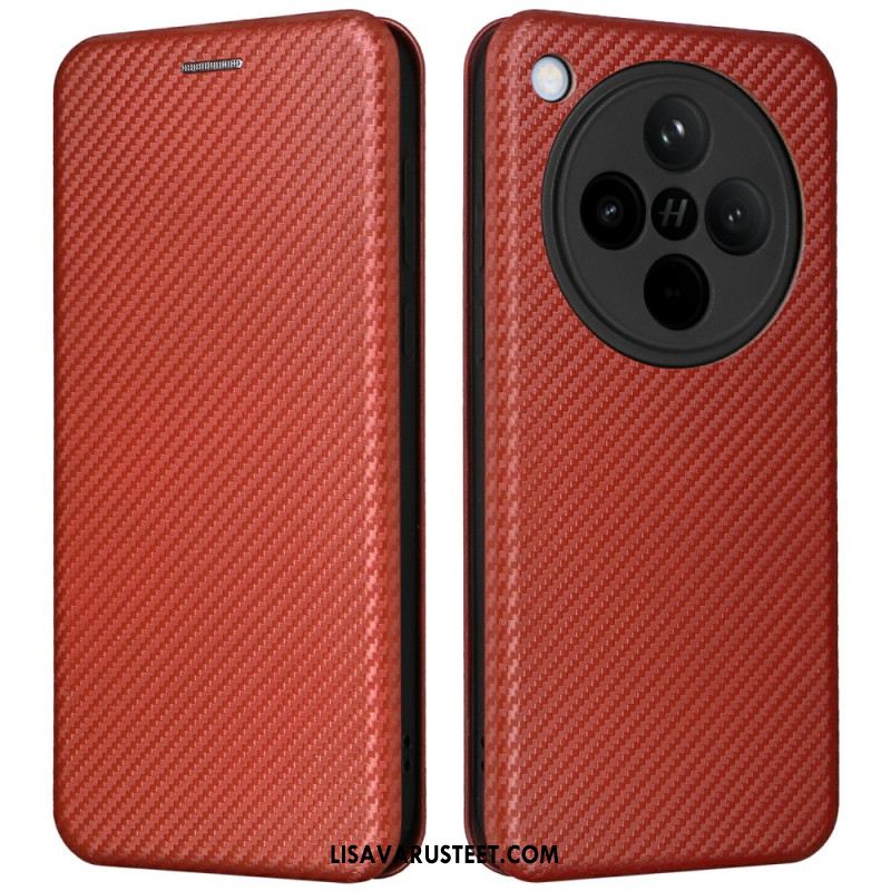 Nahkakotelo Oppo Find X8 Hiilikuitu